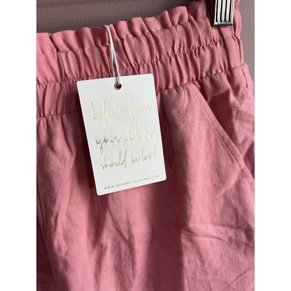 NWT Show Me‎ Your Mumu Women's Han's Linen Pink Size XS
